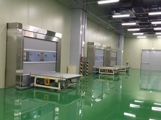 Cửa cuốn nhanh công nghiệp Cửa trập tự động bằng thép không gỉ PVC 1,2mm Nhiệt độ sử dụng -30 ° C- + 70 ° C