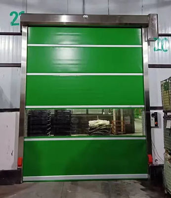 Tự sửa chữa cửa cuốn nhanh Màn trập nhựa PVC có dây kéo 50HZ 1.50KW