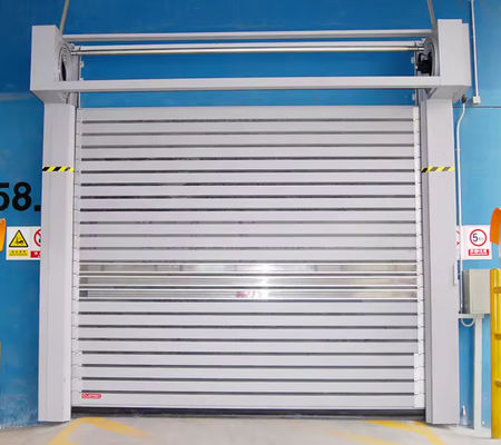 PLC Kiểm soát tốc độ Spiral Door hợp kim nhôm Xây dựng 0,8m / s Tốc độ mở Metal Industrial Roll Up Door