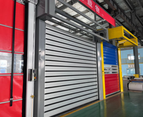 0.8m / s Aluminium hợp kim tốc độ cửa xoắn ốc với 220V / 50HZ nguồn cung cấp năng lượng nhôm kim loại Autom Shutter nhanh