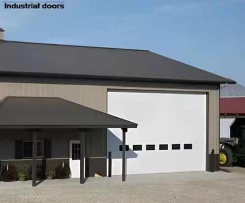 Rõ giảm thép Overhead cửa phần với bột phủ phủ kết thúc công nghiệp cách nhiệt cửa