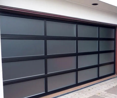 Tự động điện Rolling bên ngoài hợp kim nhôm nhìn đầy đủ 3 lớp hợp kim nhôm kính cửa garage phần