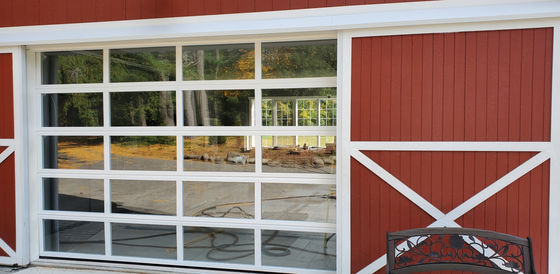 Double Glass Aluminum Glass cửa nhà để xe tự động Electric Rolling Exterior Aluminum Alloy Full View