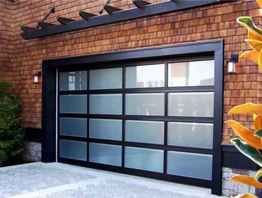 Cửa nhà để xe cao độ an toàn độ kín nước lớp 3 cửa nhà để xe cắt xuyên suốt với hiệu suất vật liệu thủy tinh