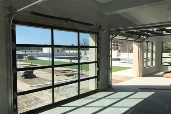 Acrylic nhôm cửa nhà để xe rõ ràng nhìn đầy đủ cửa nhà để xe trong suốt cửa nhà để xe kính cửa nhà để xe phần thiết kế hiện đại phong cách