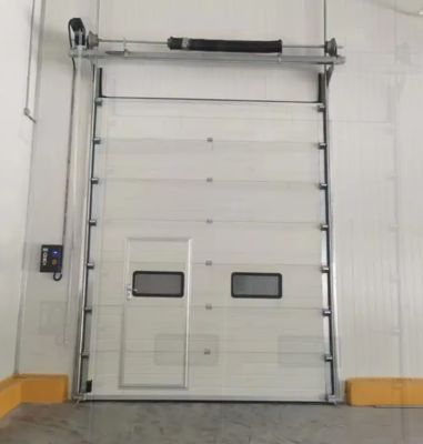 Vinyl Threshold Sectional Overhead Door 50mm-80mm Thickness New Industrial Thermal Insulated Safe Automatic Door for Workshop Cửa nhà để xe