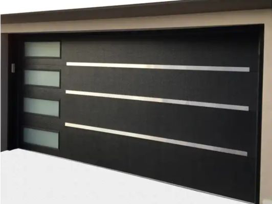 Insulated Sectional Garage Door 50mm-80mm Thickness Sectional Overhead Door with Polyurethane Foam Insulation and Vinyl or Brush Weatherstripping