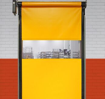 Tấm rèm PVC tốc độ cao PVC Roll Up cửa cửa cửa gấp gấp đôi sợi chải chống thời tiết cung cấp an toàn
