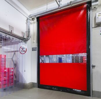 Tấm rèm PVC tốc độ cao PVC Roll Up cửa cửa cửa gấp gấp đôi sợi chải chống thời tiết cung cấp an toàn