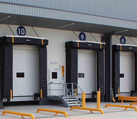 Trucks Adjustable Loading System Dock Door Shelter Ensuring Protection From Elements At Loading Docks