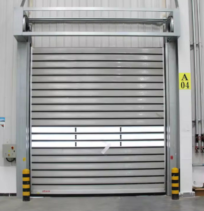 PLC Kiểm soát tốc độ Spiral Door hợp kim nhôm Xây dựng 0,8m / s Tốc độ mở Metal Industrial Roll Up Door