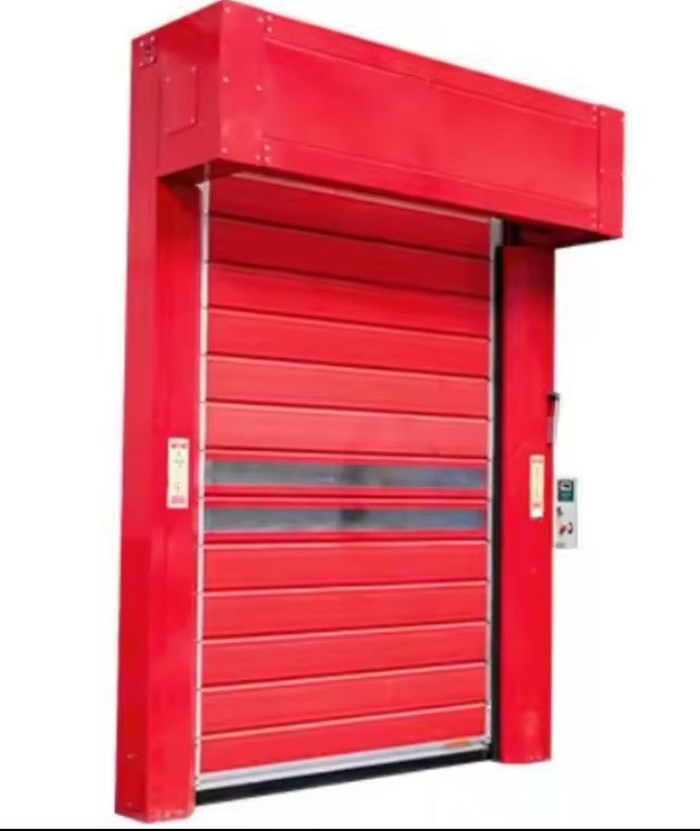 Nhôm minh bạch tốc độ cao cửa xoắn ốc hiệu quả an toàn với hệ thống điều khiển PLC Nhà máy bán trực tiếp Tốc độ tối đa 2m / s