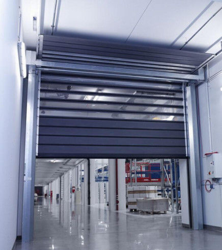 Tự động Roll-Up hiệu suất cao hợp kim nhôm tốc độ cao cửa xoắn ốc an toàn hiệu quả đảm bảo nguồn cung cấp năng lượng 220V / 50HZ Tốc độ đóng 0,8m / s