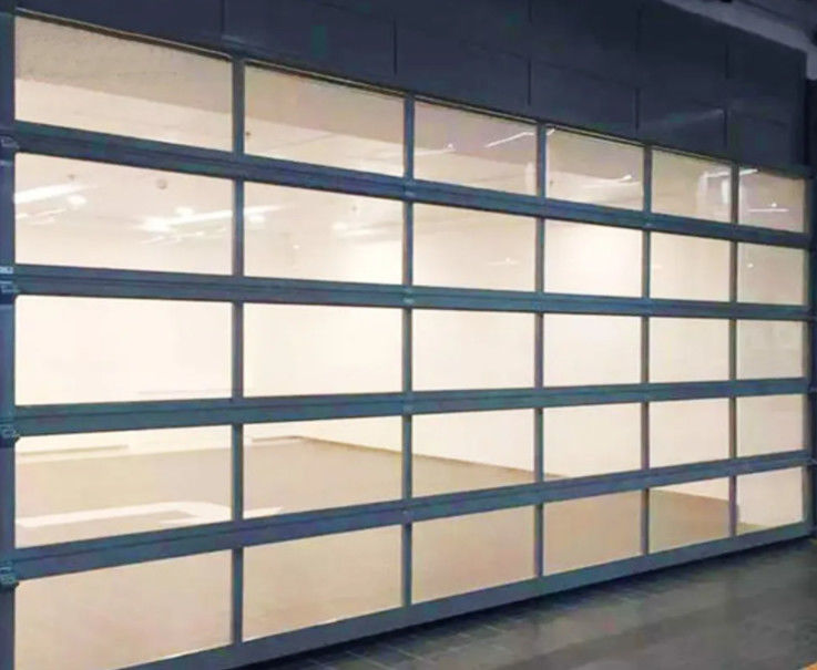Phong cách thiết kế hiện đại Độ kín nước lớp 3 Cửa nhà để xe kính trong suốt với cách điện âm thanh