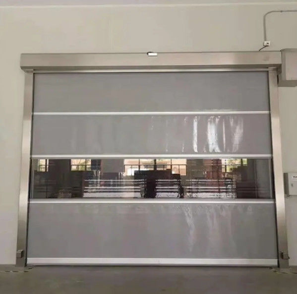 Cửa cuốn tốc độ cao PVC niêm phong tốt kho lạnh khóa kéo tùy chỉnh cửa chớp nhanh 304 thép không gỉ vận hành tự động
