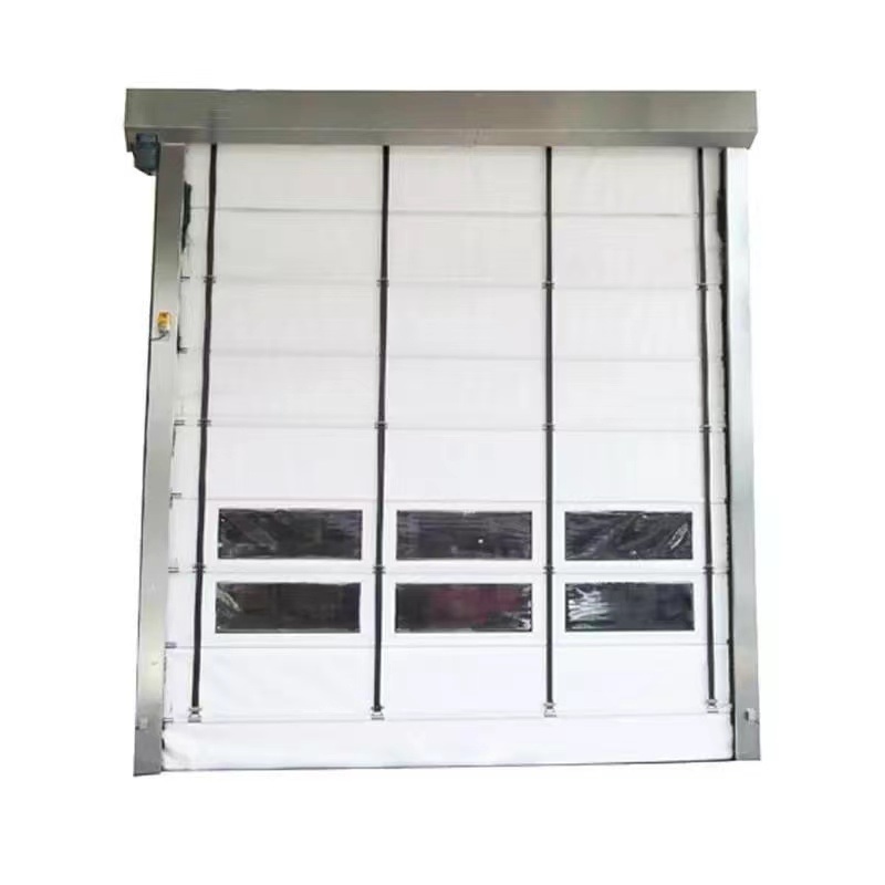 304 Stainless Steel Material for Thermal Insulation Warehouse High Quality Curtain Fabric High Speed PVC Roll Up Rapid Shutter Door
