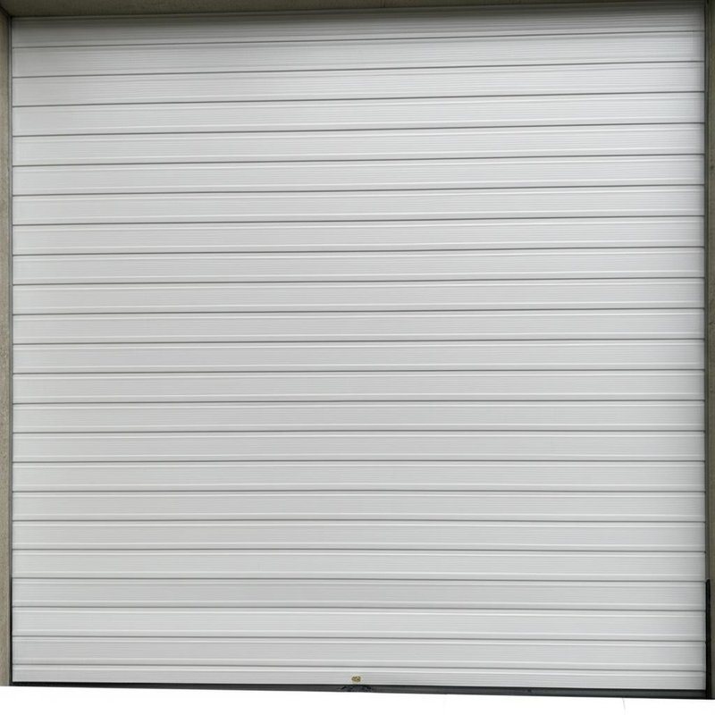 Customized White Overhead Door 50mm-80mm Thickness Insulated Commercial Industrial Sectional Garage Door Remote Control Efficient Warehouse Operations