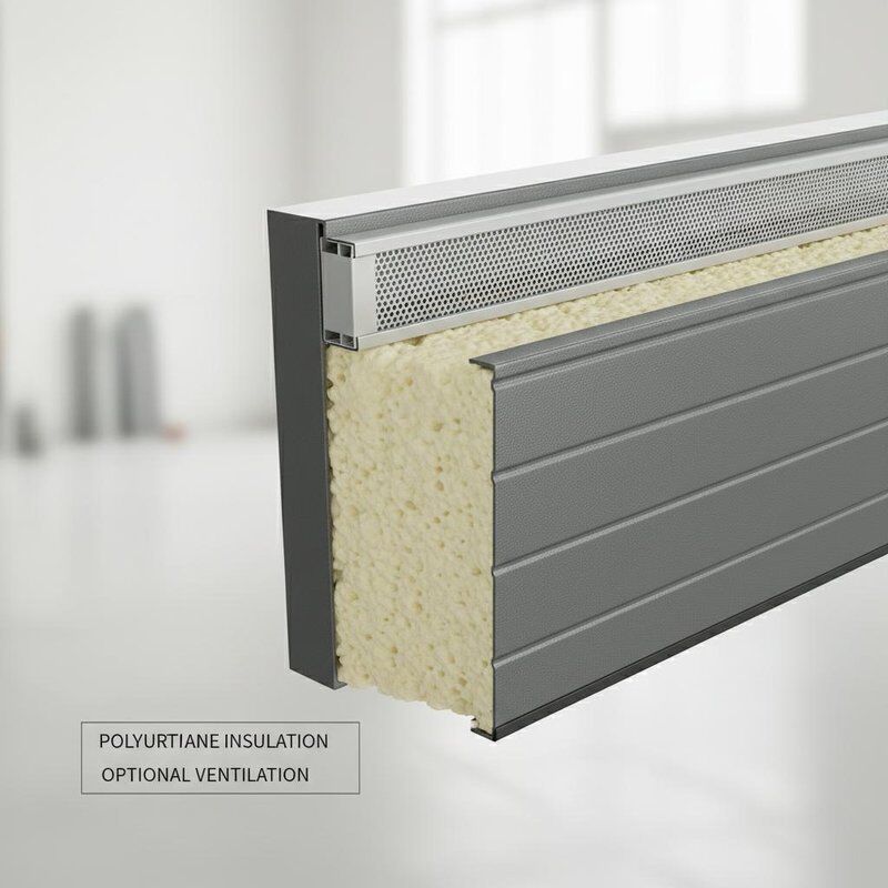 50mm-80mm Độ dày Khép cửa phần với cách nhiệt bọt polyurethane và thông gió tùy chọn